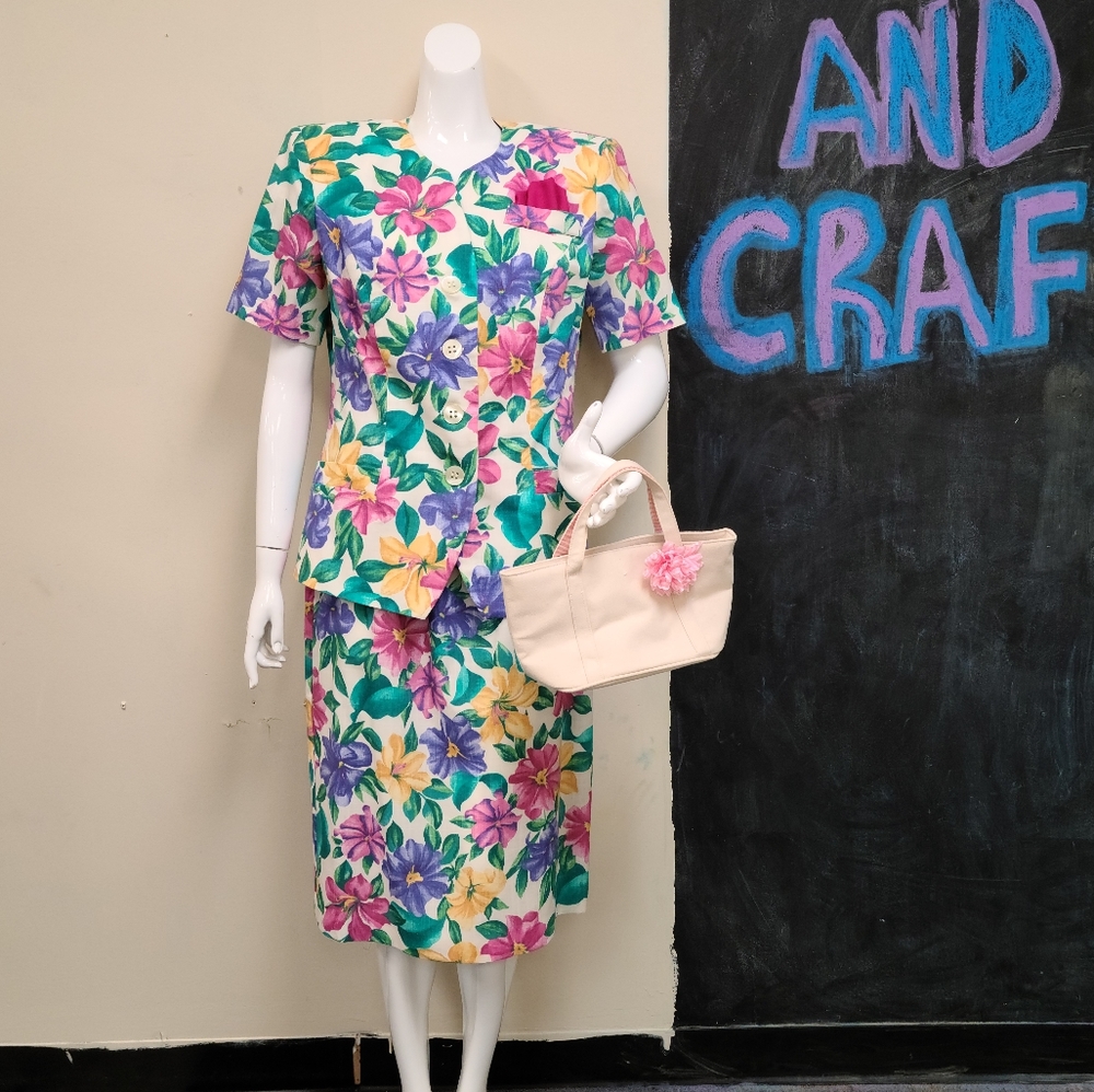 Vintage Melissa Spring Florals Skirt Set